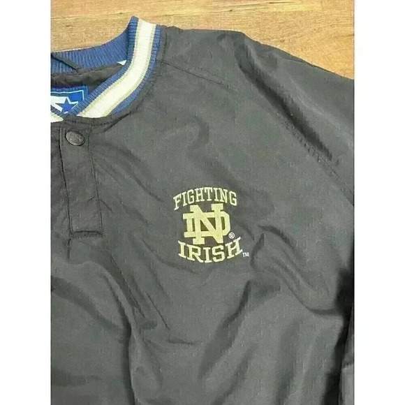 Vintage Starter Notre Dame Fighting Irish Windbreaker Jacket Embroidered XL - Picture 2 of 16